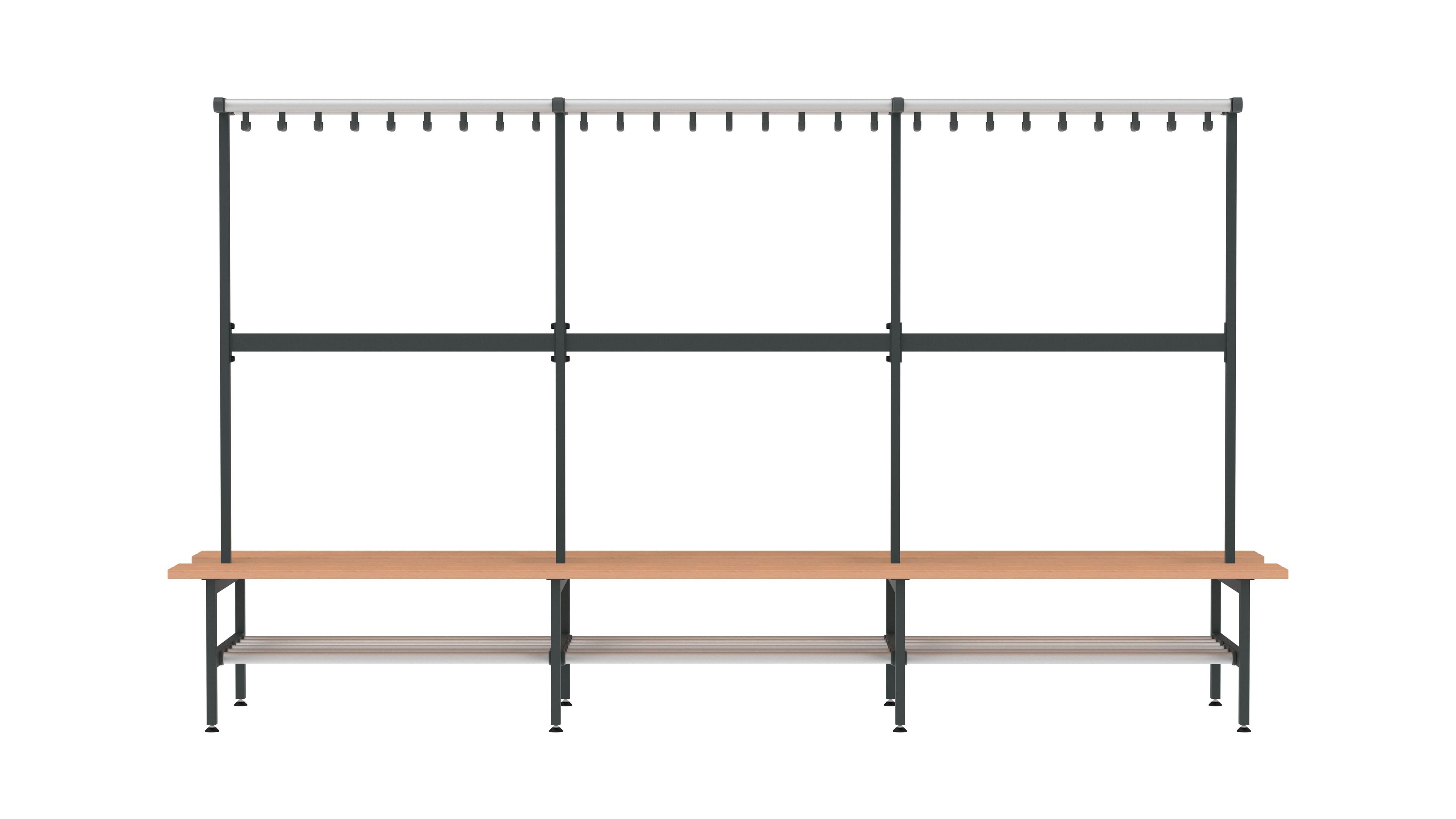 Стальная и деревянная скамейка для спортивных сооружений FUNCTIONALS Tertio ARCH-00028620 - Вид №9