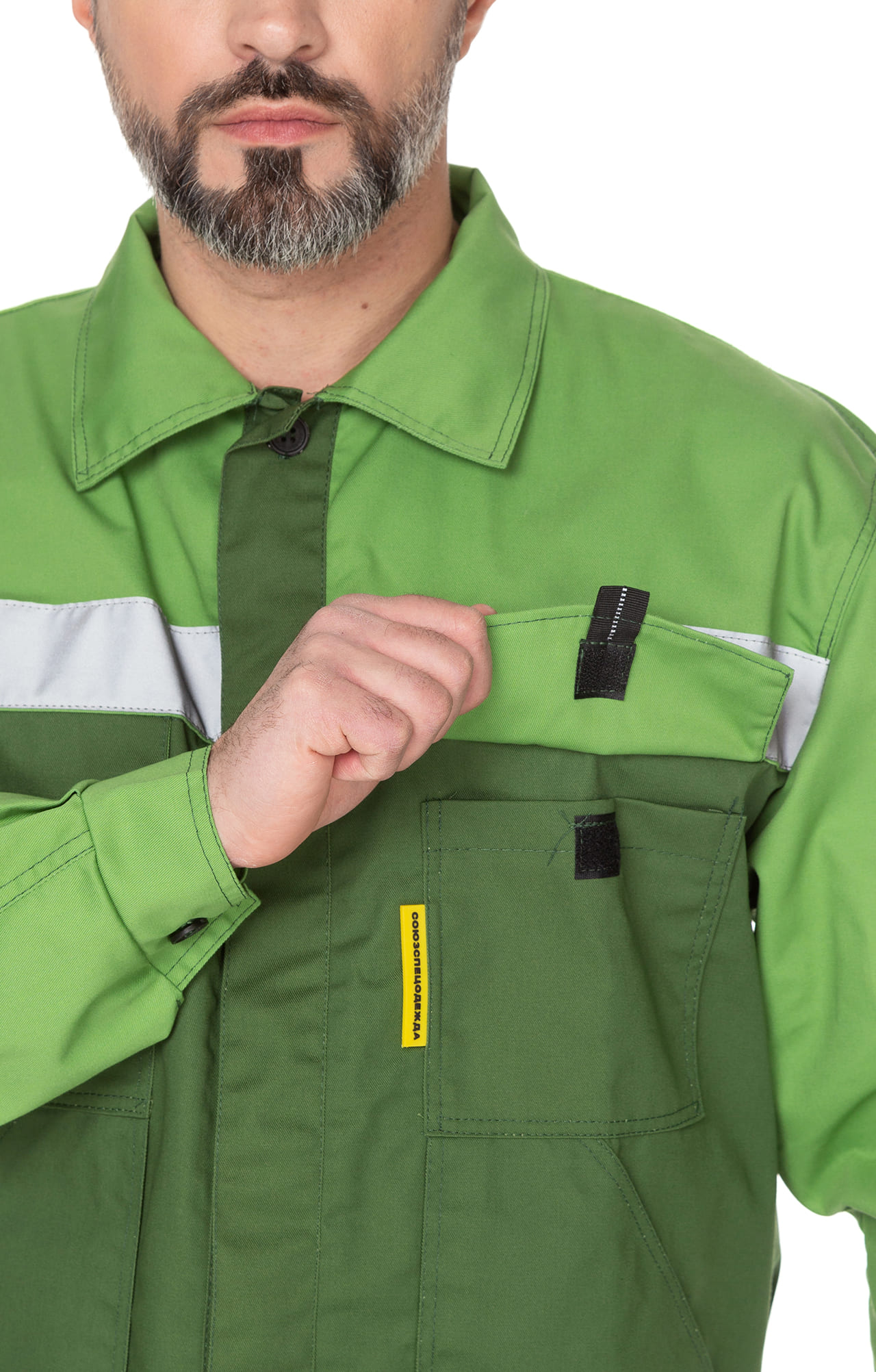 65155 Костюм "Мастер-Люкс" гринери с СВП  Летняя спецодежда  размер 64-66/170-176  - Вид №16