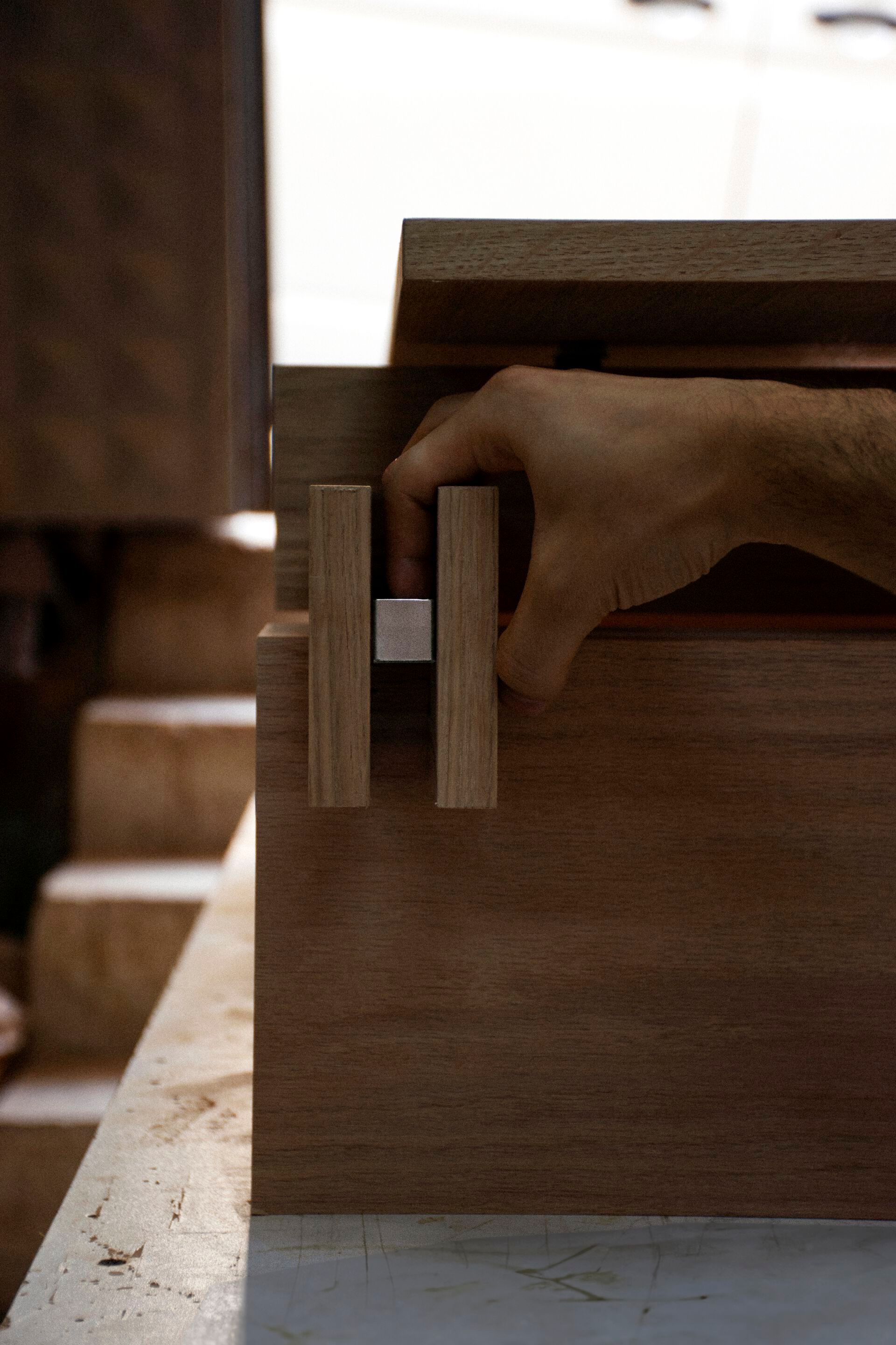 Низкий журнальный столик из дуба со стеклянной столешницей YET. Design Studio Off_Grid ARCH-00043247 - Вид №5