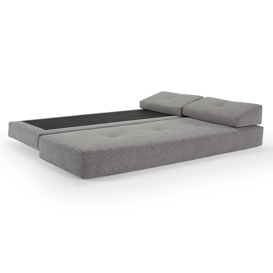 Диван Sigmund с двумя подушками и ножками Drip из лакированного дуба, серый меланж Innovation Living SIGMUND538 - Вид №5