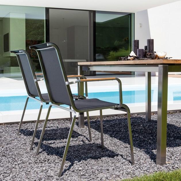 FISCHER MÖBEL Штабелируемый садовый стул с подлокотниками Modena sun-id-1509756 - Вид №24