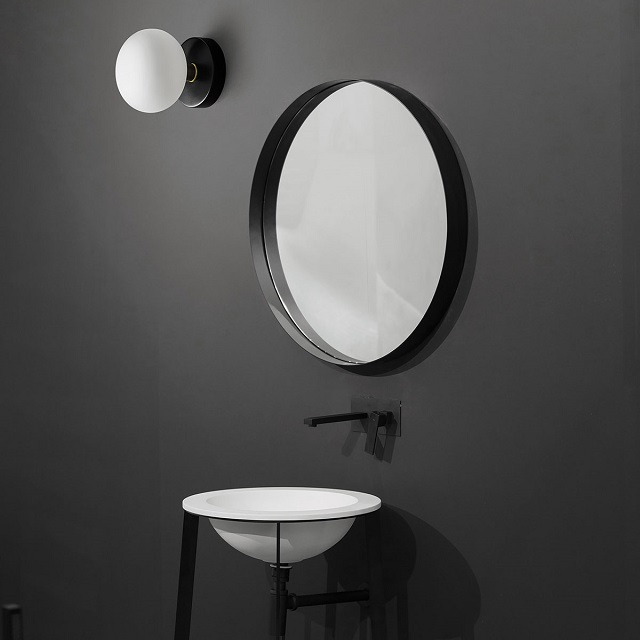 Miloox 1744.197M Настенный светильник с черным каркасом, элементом матовой меди MIKADO Mose - Вид №1