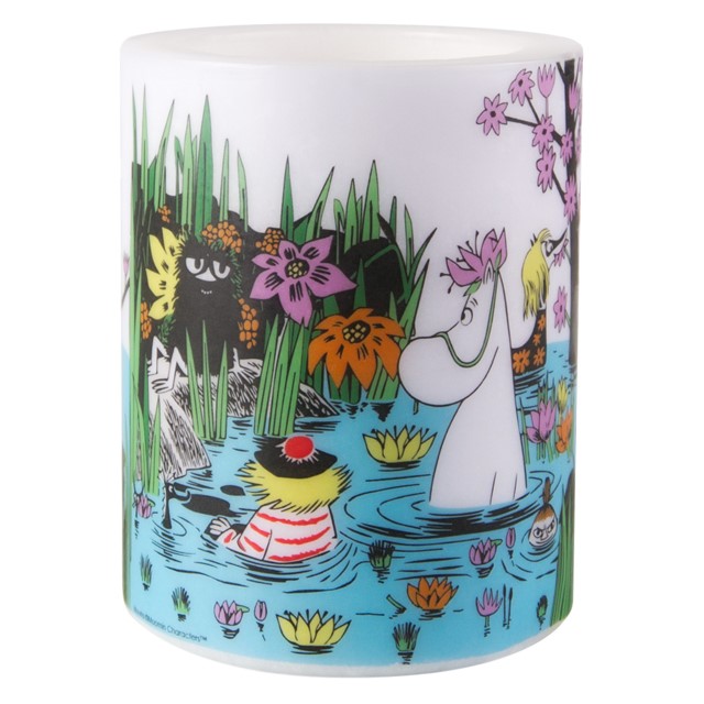 Свеча большая Moomin "На пруду", 8 см LE-VILLAGE СОВРЕМЕННЫЙ 222009 Разноцветный  - Вид №1