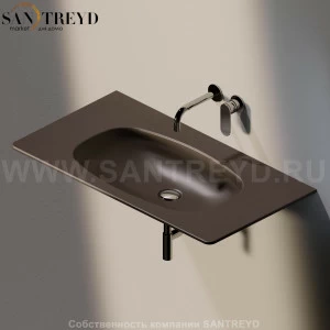 ND90L.7006 Подвесная раковина настенная прямоугольная Ceramica Flaminia Nuda черная