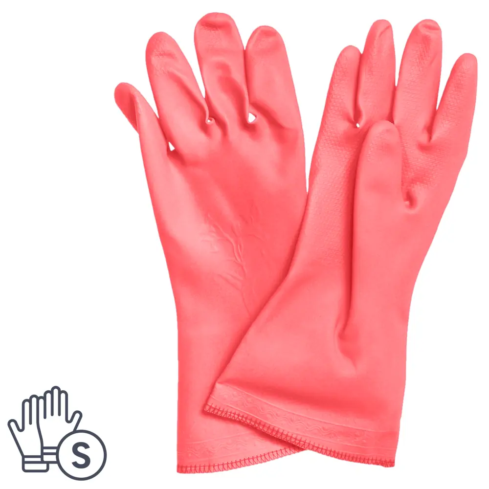 Хозяйственные перчатки Хозяюшка Мила с хлопковым напылением, размер S 87003721