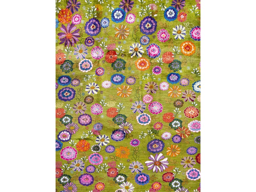 Прямоугольный шерстяной цветочный ковер Zollanvari Ikebana Kyoto-Designer ARCH-00071243