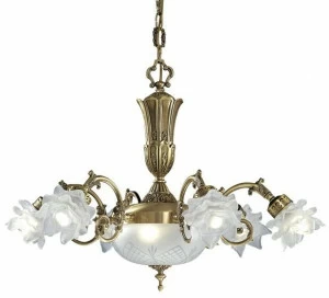 Possoni Illuminazione Люстра из атласной латуни с очками Michela 15/6+2