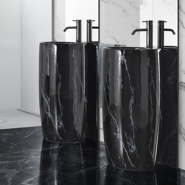 ONE002BKL Смеситель для раковины Linki ONE, Черная глянцевая сталь - Вид №2