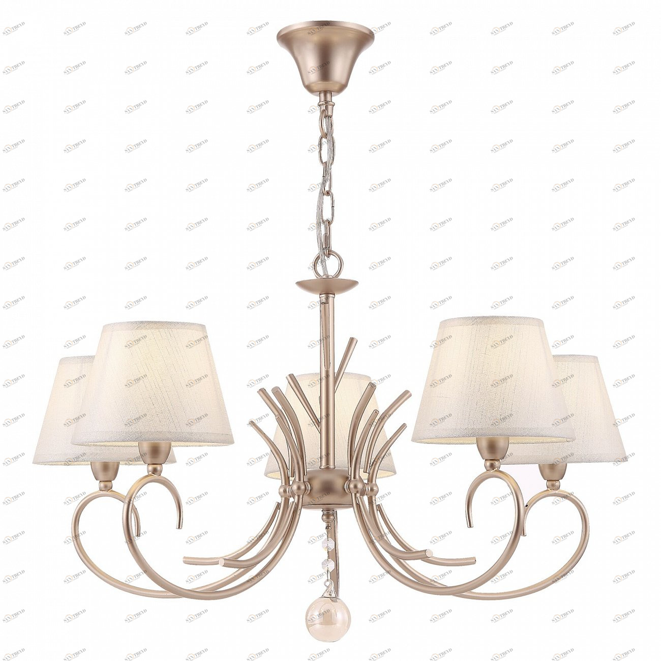 Люстра подвесная кремовая Gisela 05G FREYA CLASSIC 00-3956404 Бежевый;золото
