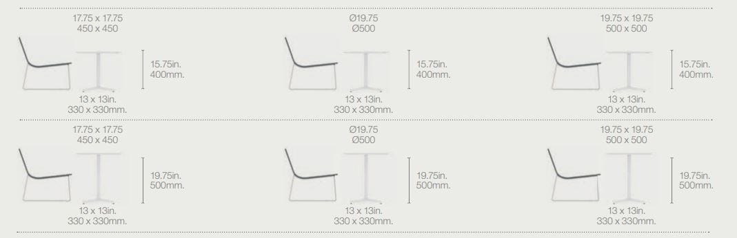 Низкий квадратный журнальный столик в твердой поверхности Andreu World QUATTRO OCCASIONAL SOLID SURFACE SQUARE ARCH-00028034 - Вид №3