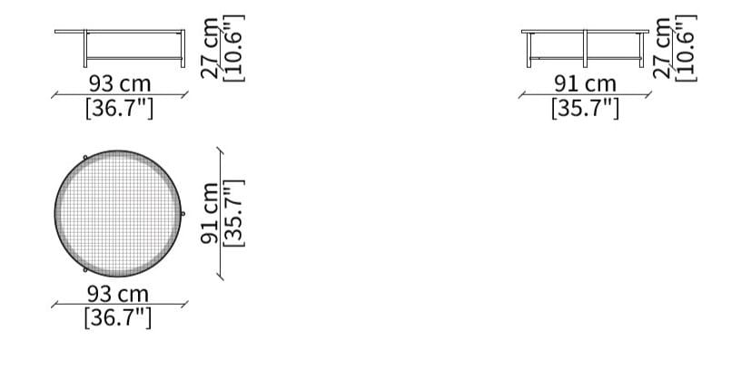 Круглый металлический журнальный столик Frigerio Santamonica ARCH-00146808 - Вид №10