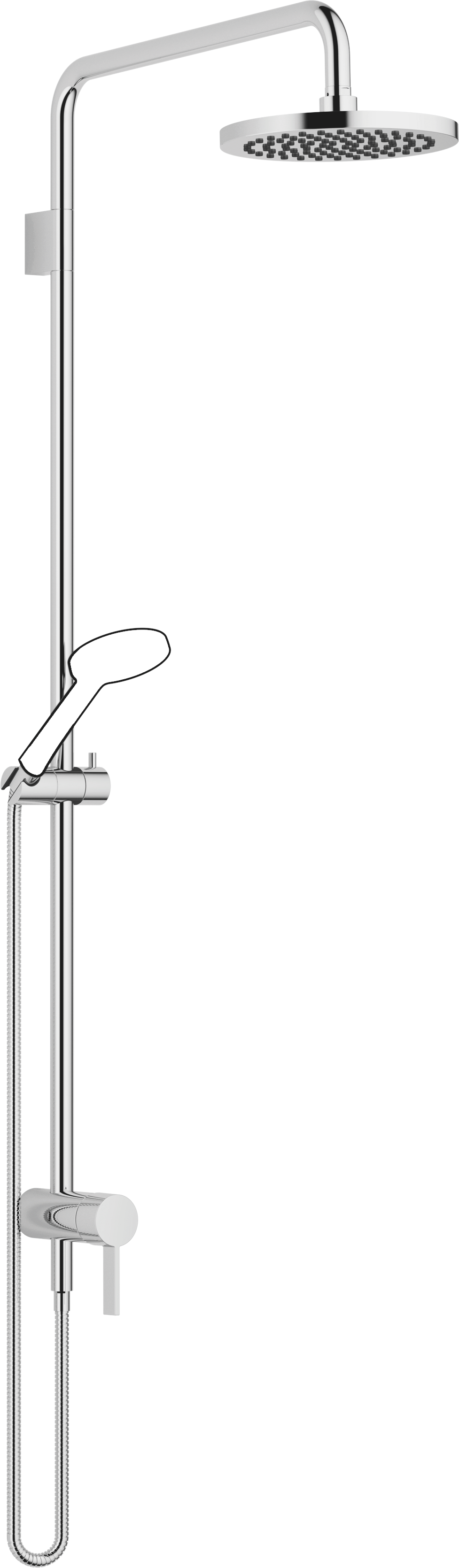 Showerpipe с однорычажным смесителем для душа без ручного душа - Хром