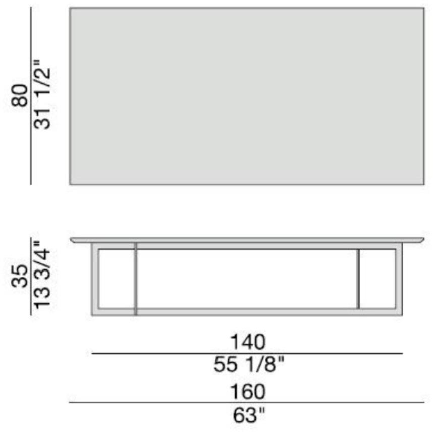 Porada Прямоугольный мраморный журнальный столик Iron sun-id-1484224 - Вид №1
