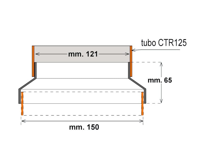 Конус уменьшения ABS для вытяжек всасывания First Corporation вентиляция ARCH-00103185 - Вид №2
