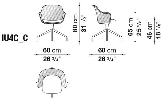 B&B Italia Кресло на эстакаде со спинкой из стальной сетки Iuta sun-id-1354829 - Вид №4