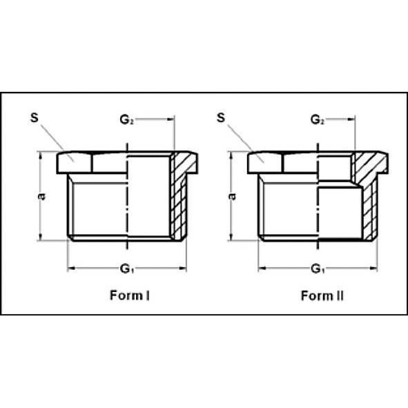 2541212R SANHA 541 футорка, латунь 2x1/2 мм  - Вид №1