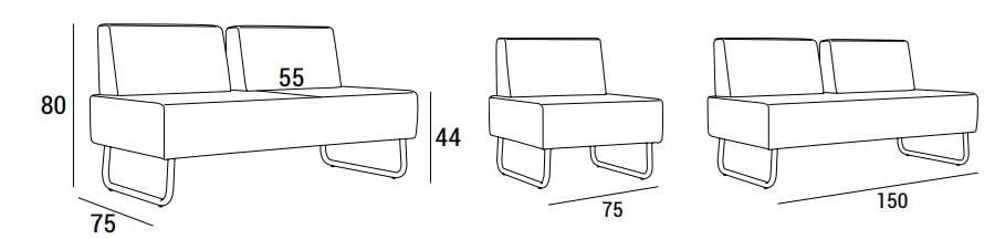 Тканевое кресло для контракта Domingo Salotti Эрик ARCH-00003238 - Вид №3