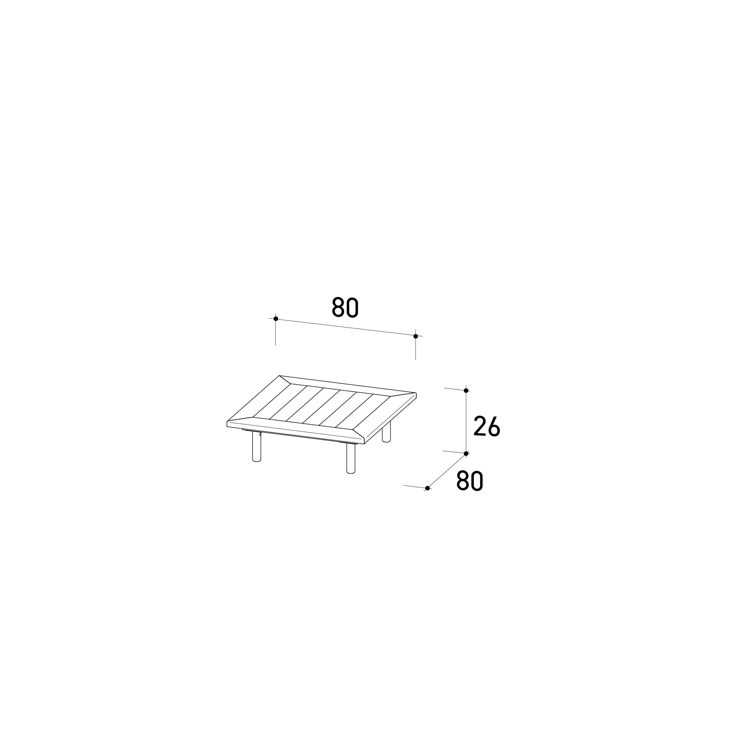 Квадратный садовый столик в ироко Varaschin Эмма ARCH-00067076