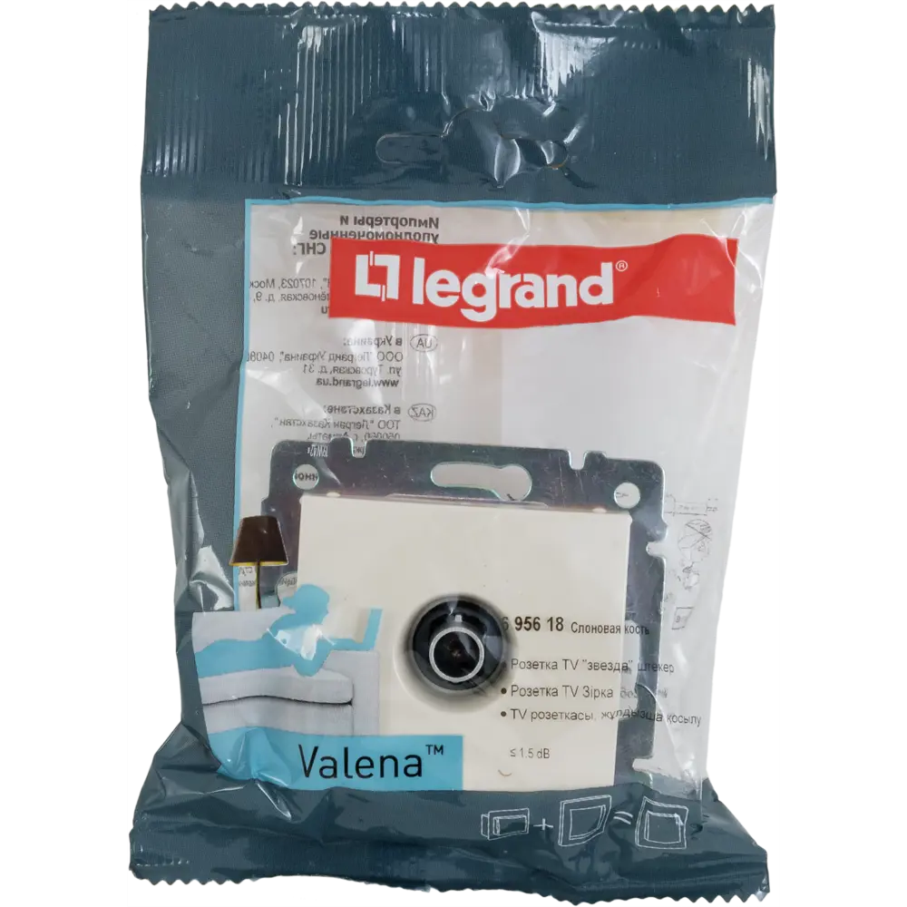 ТВ-розетка Legrand Valena Classic для цифрового телевидения, цвет слоновая кость 11274461 STLM-0001158 - Вид №6