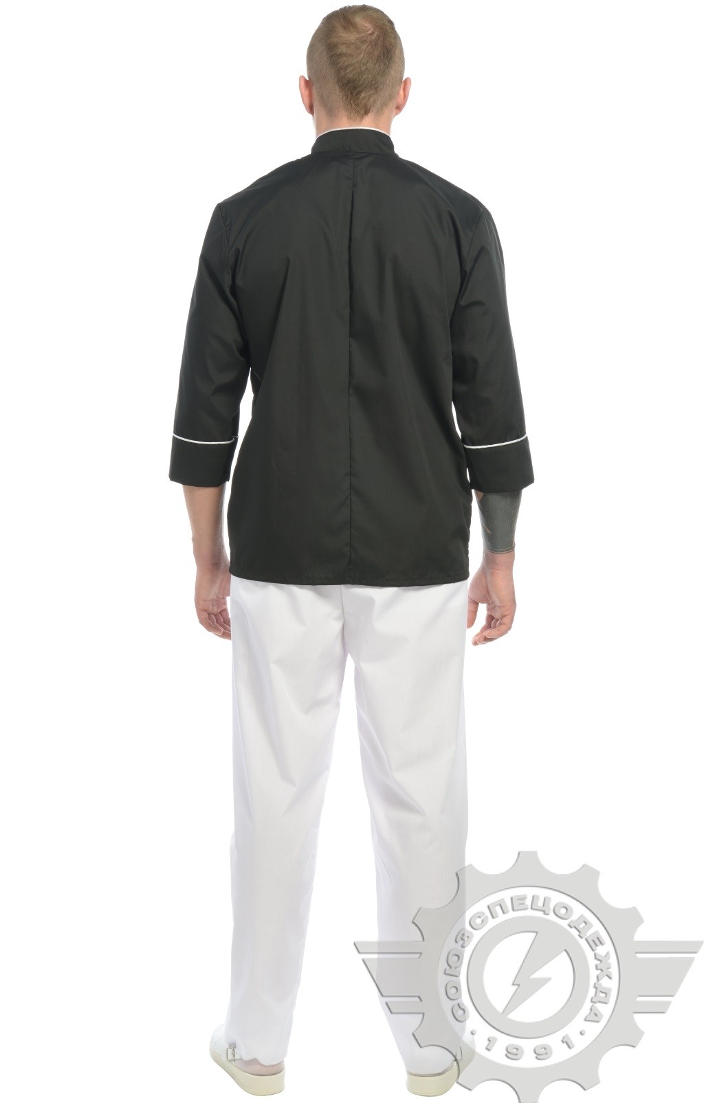 69107 Куртка поварская "Люкс-Лайт" черная  Повар  размер 60-62/170-176 Спецодежда  - Вид №7