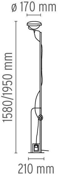 Flos Торшер со светодиодной подсветкой из металла Home collection - pavimento sun-id-1508985 - Вид №6