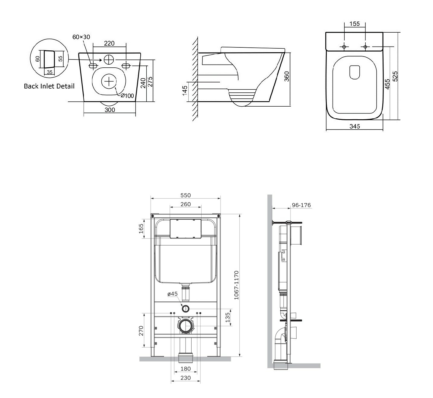 Подвесные унитазы SL-5027+SL-01 SANTILINE  - Вид №1