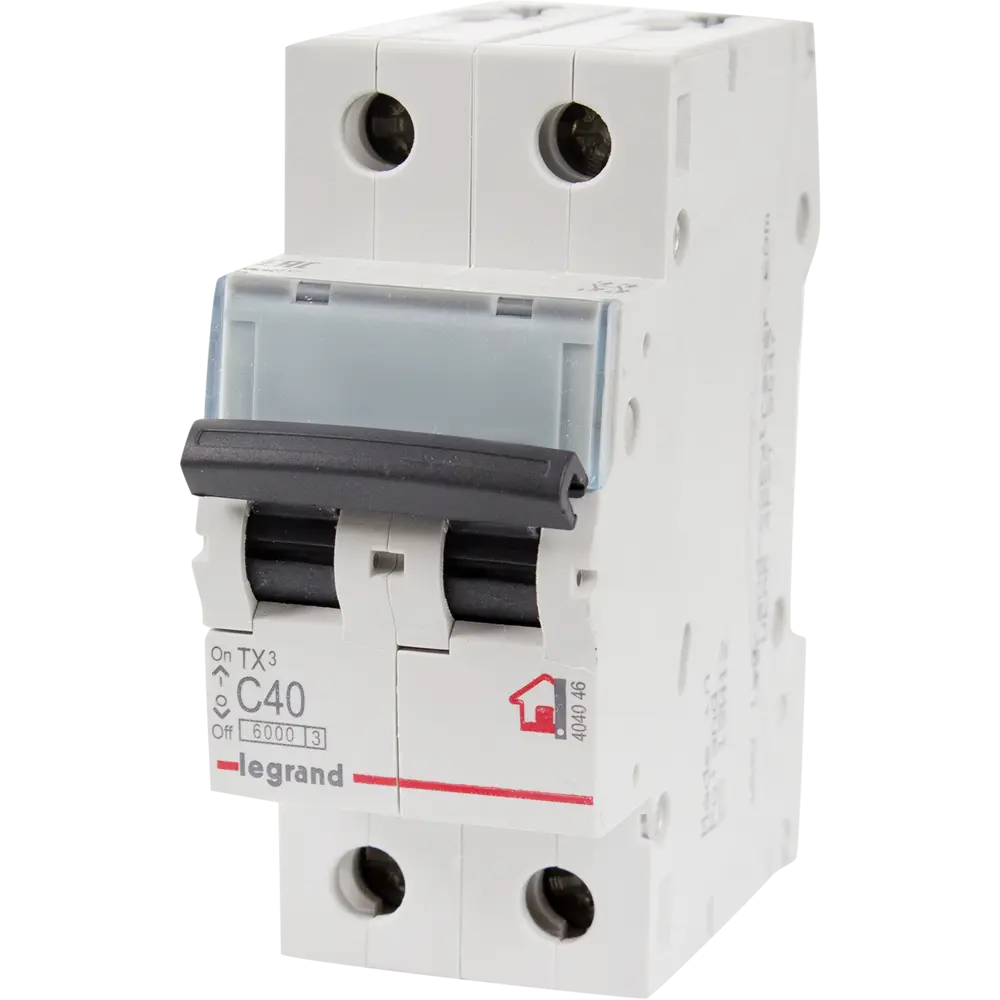 Автоматический выключатель Legrand TX3 2P C40 А 6 кА 12478378 STLM-2184228 