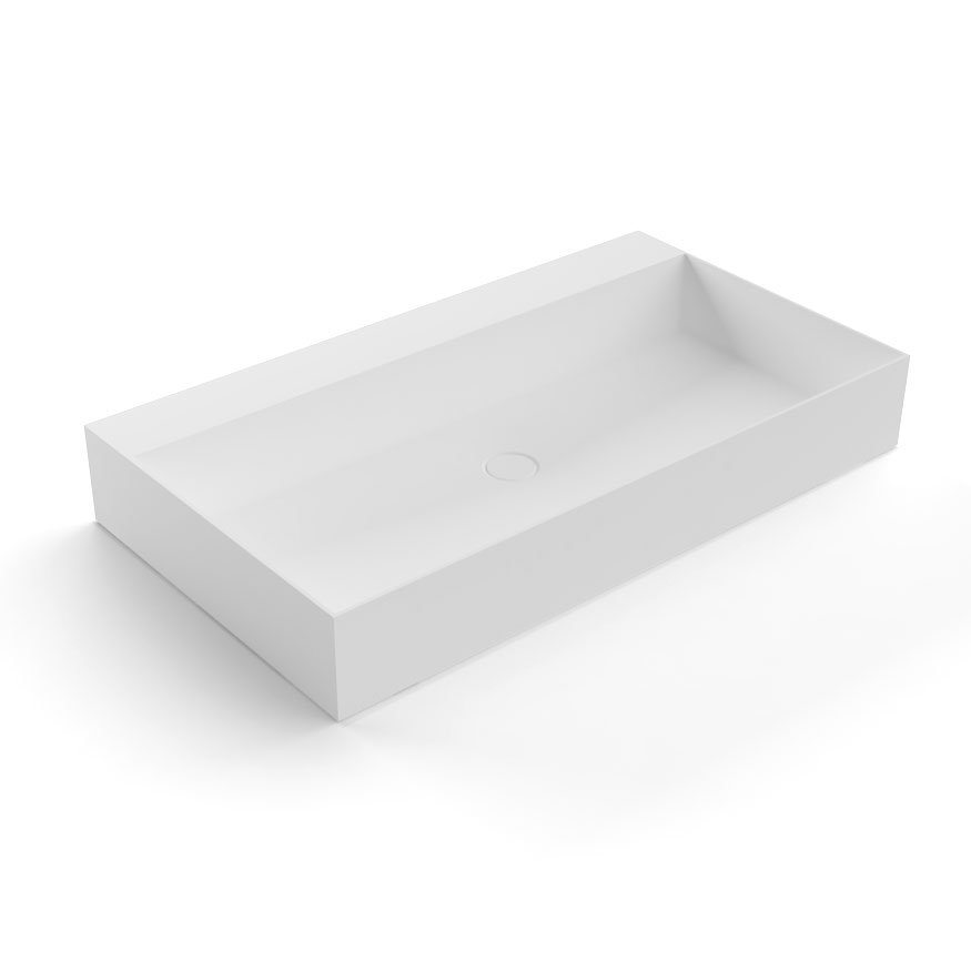 Gestomood Подвесная раковина настенная прямоугольная Antoniolupi  белая  - Вид №1