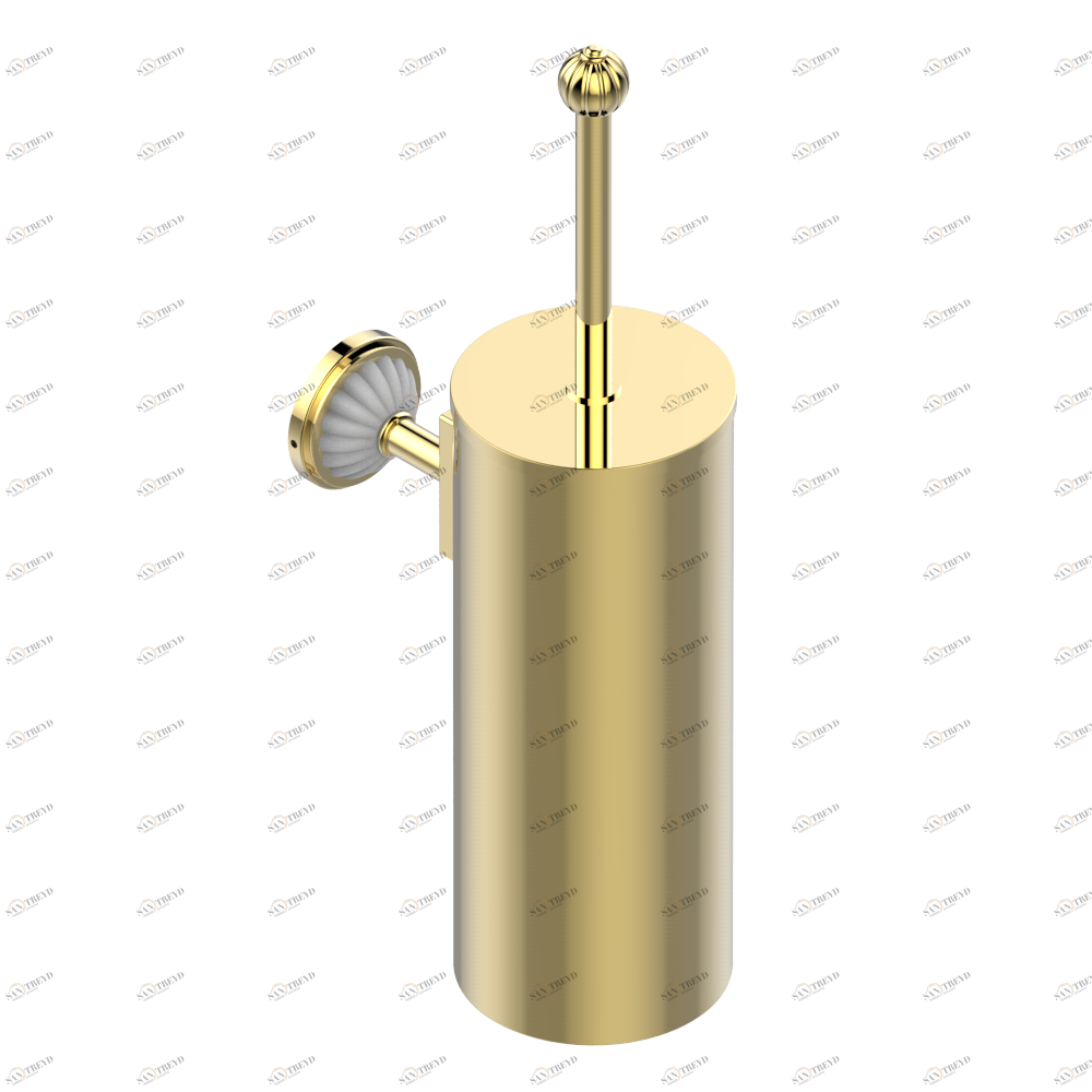 U1D-4720C Стакан настенный и щётка для унитаза с крышкой Thg-paris Mandarine со светлым хрусталём Покрытие PVD золотистый цвет U1D-4720C CAT.F