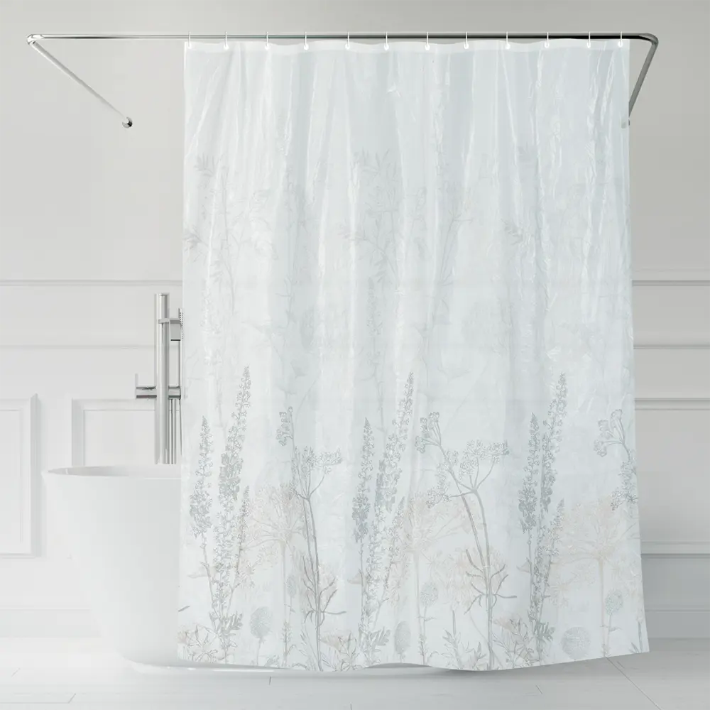 Штора для душа с кольцами Мильфлер 180x180 см Peva цвет бело-серый Santreyd нет STLM-2167872