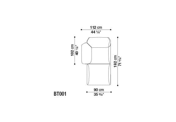 Секционный диван из ткани B&B Italia Outdoor Butterfly ARCH-00041707 - Вид №2