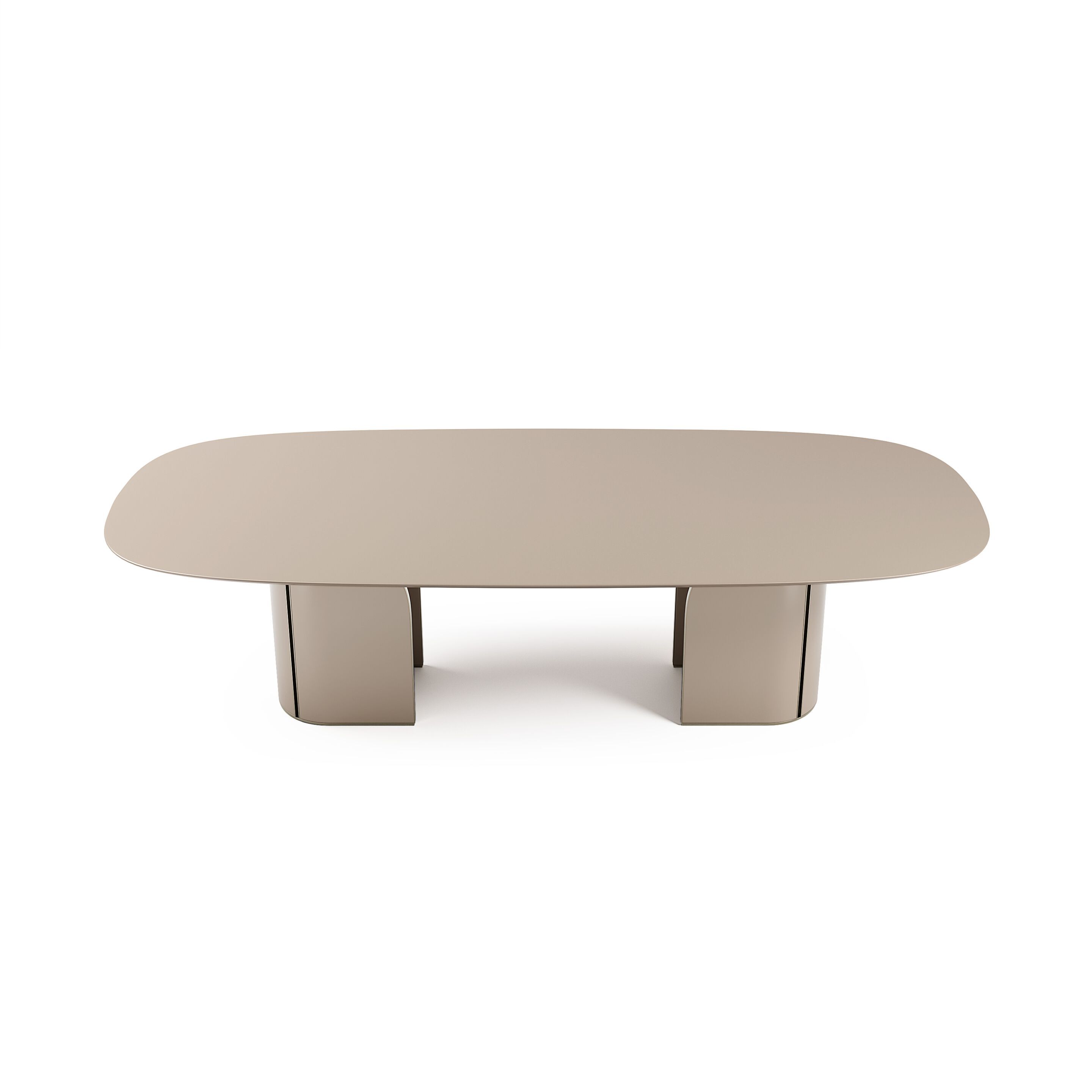 Овальный деревянный обеденный стол с кожаным покрытием Capital Collection Duna ARCH-00108589 - Вид №1