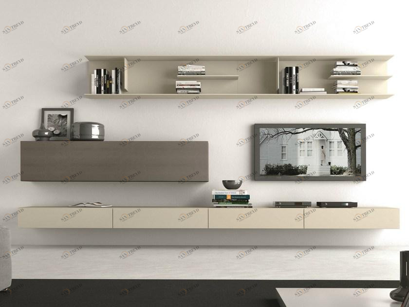 Presotto Модульная стеновая система, крепящаяся к стене с подставкой под телевизор I-modulart sun-id-1463600