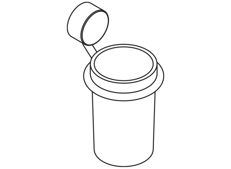 815.04.11145 Стеклянная кружка с держателем HEWI Halter und Becher  - Вид №2