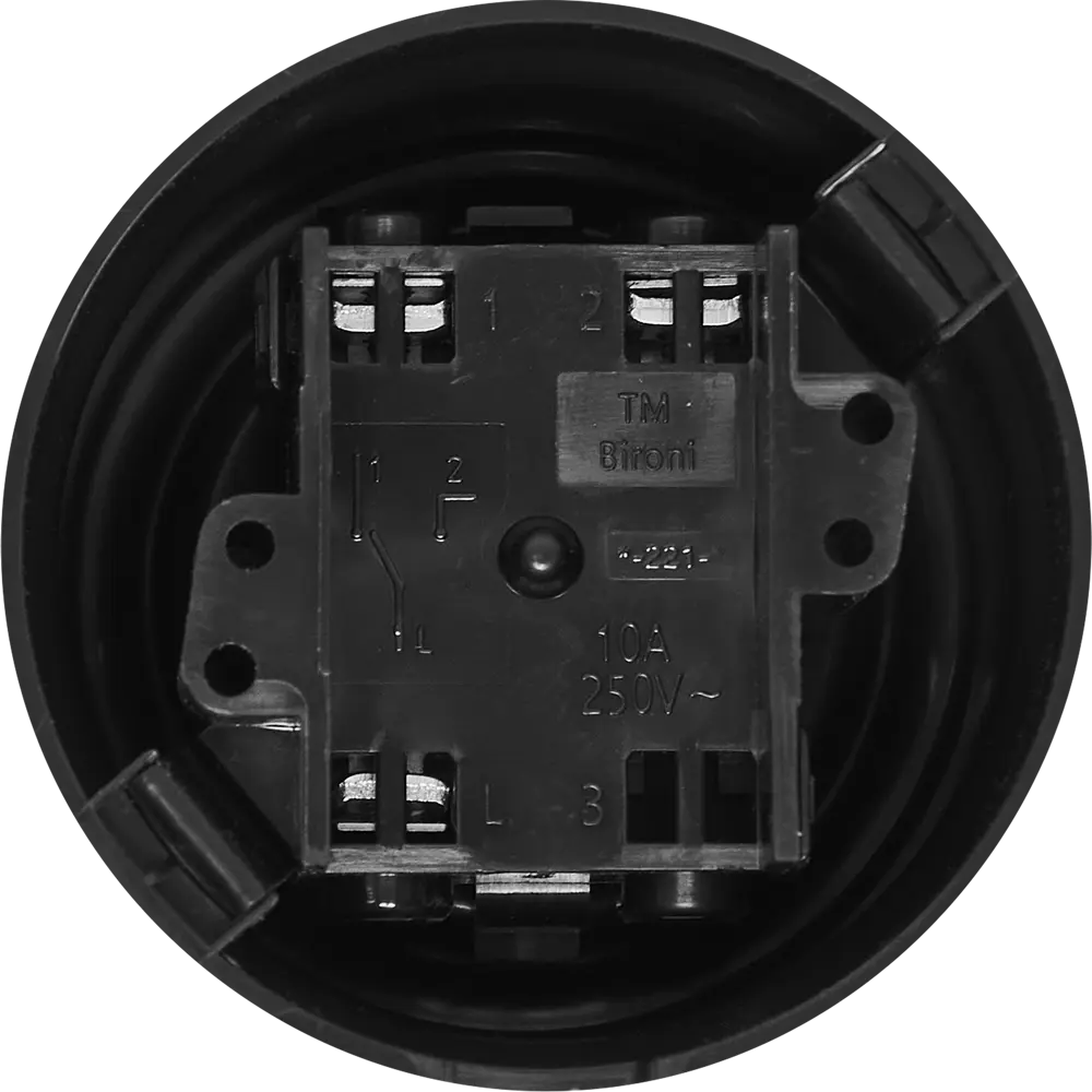 Выключатель Electraline проходной одноклавишный в глянцевом коричневом исполнении 84229195 Лофт STLM-0047230 - Вид №2