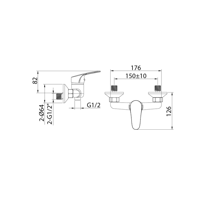 SIMSB00M03WA Смеситель для душа Milardo Simp  - Вид №2
