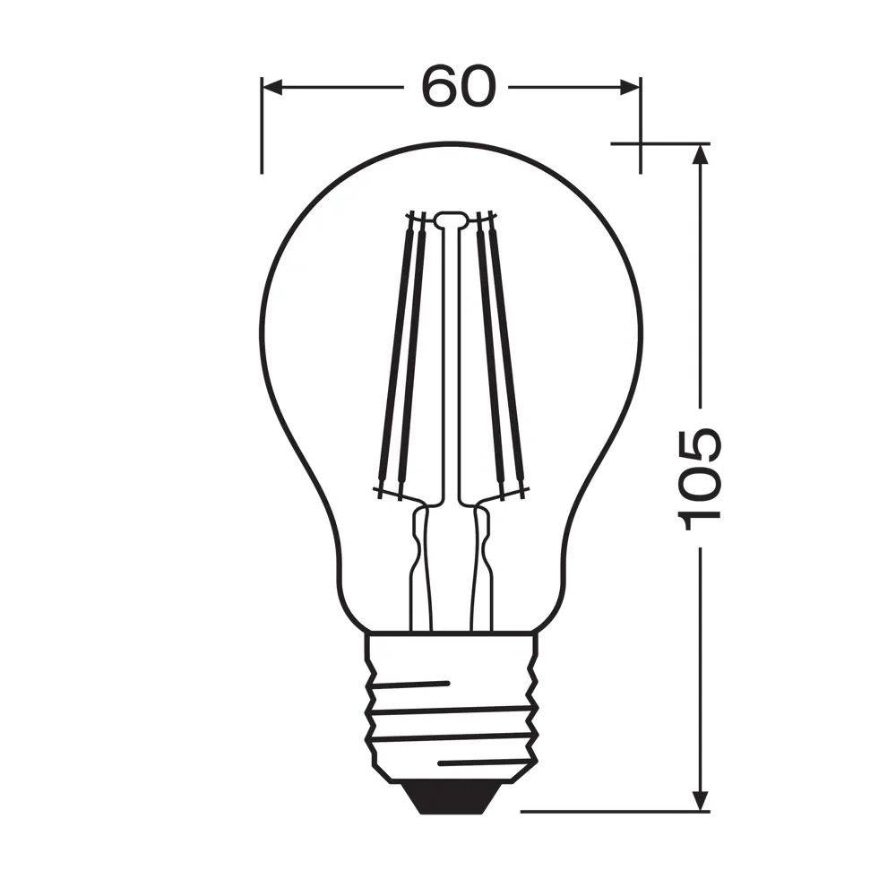 Лампа светодиодная Osram E27 220 В 7 Вт груша прозрачная 806 лм жёлтый свет 82481265 STLM-2079803  - Вид №6