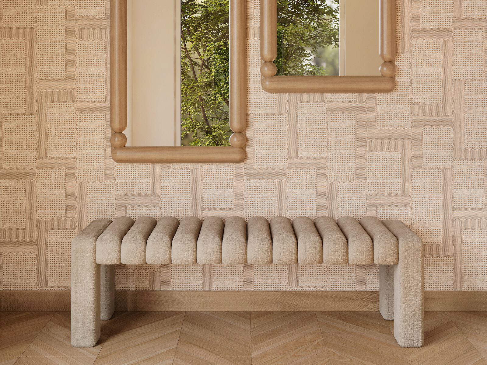 Мягкая скамейка из ткани ANA ROQUE INTERIORS ARCH-00112914 - Вид №1