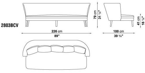 Maxalto 2-местный тканевый диван Febo sun-id-1381423 - Вид №8