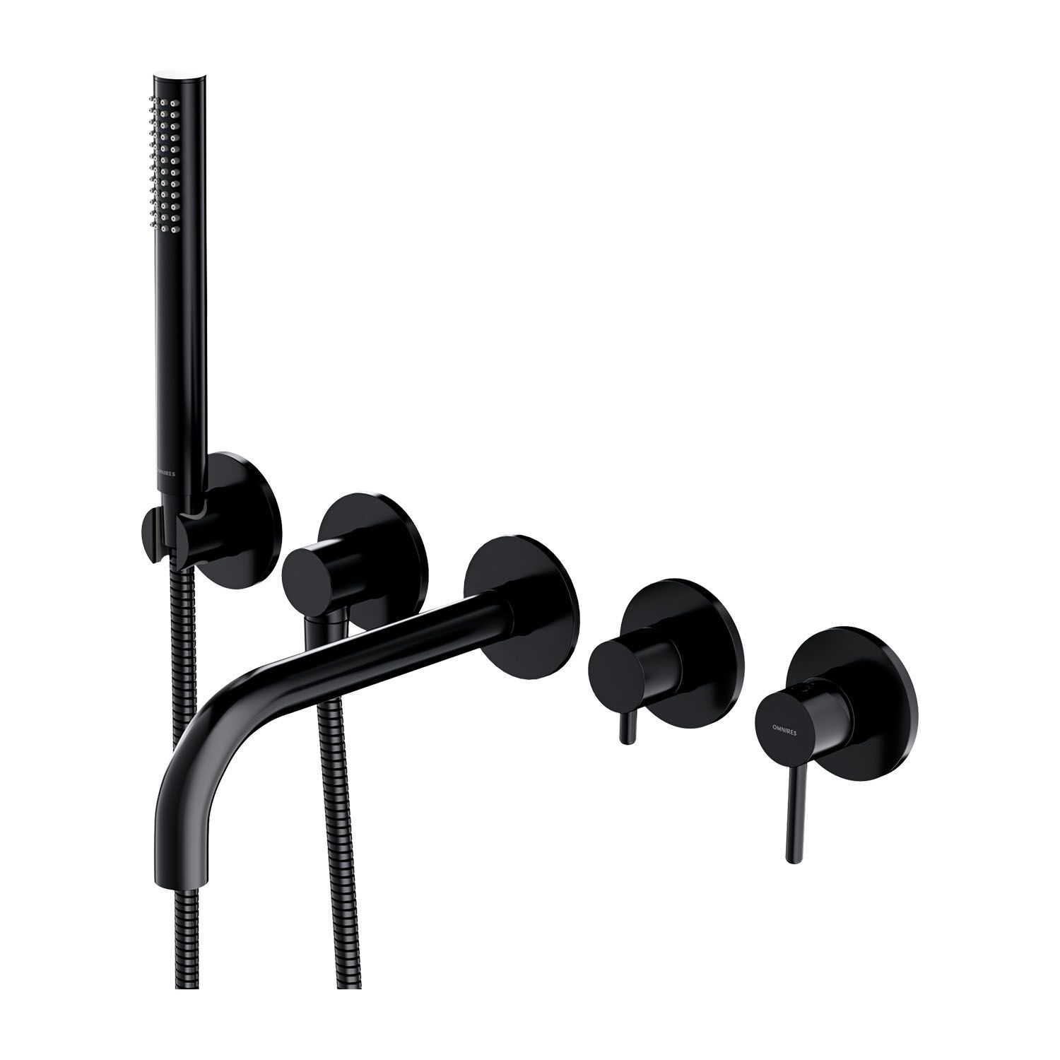 Настенный смеситель для ванны с 5 отверстиями и ручным душем OMNIRES Y Y1237/1 ARCH-00110371 - Вид №2