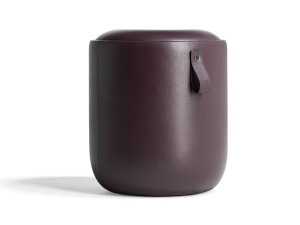 Кожаный пуф