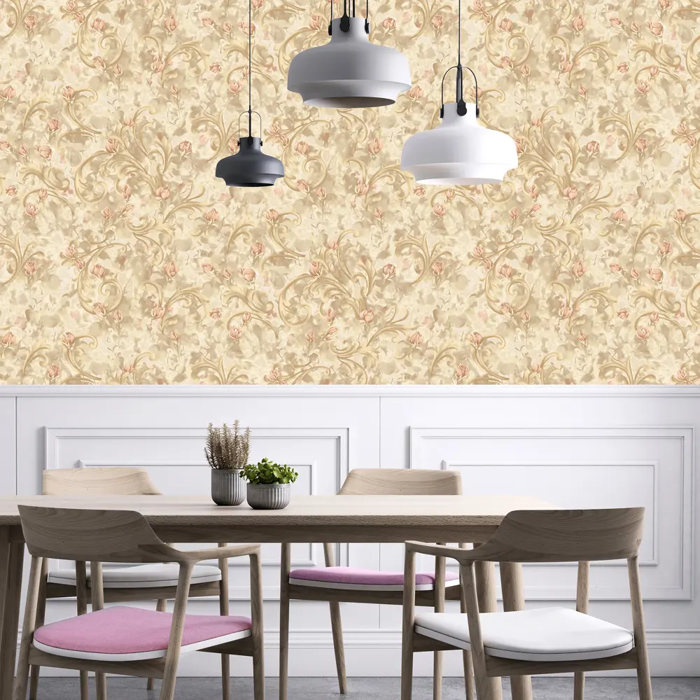 Обои флизелиновые Euro Decor Rosalina бежевые 1.06 м 1159-01 82107821 STLM-2032253 - Вид №2