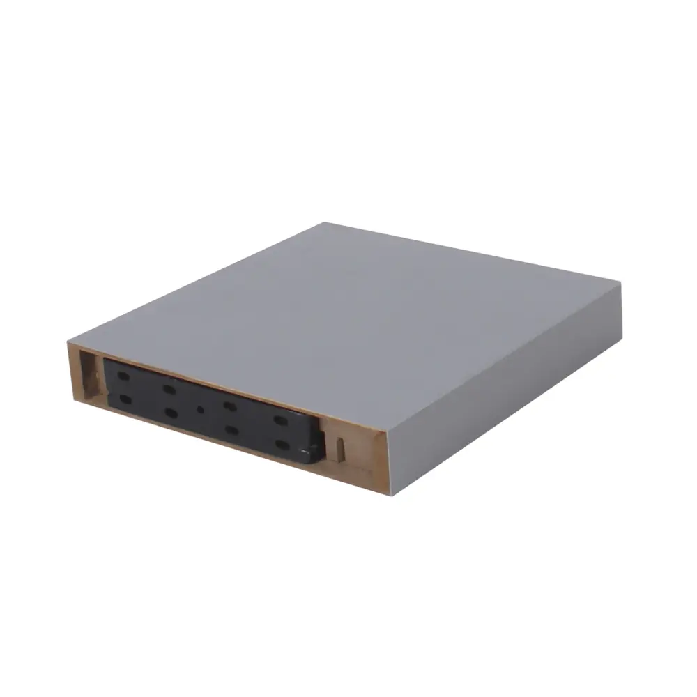 Полка мебельная прямая 23x23.5x3.8 см МДФ цвет серый 81898855 STLM-2004077 SPACEO  - Вид №3