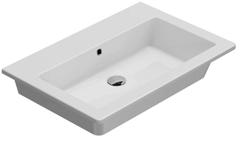 Fo100.bi / fo070.bi Подвесная раковина настенная овальная Ceramica Globo FORTY3 белая - Вид №1