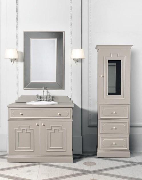 Gentry Home Тумба под умывальник из лакированной древесины одинарная Byron sun-id-1443486 - Вид №1