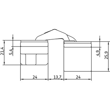 Петля скрытого монтажа Anselmi AN 150 3D ALU Santreyd LK01-1012 - Вид №3