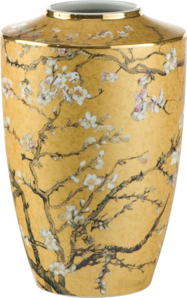 10596151 Goebel Ваза 24см "Миндальное дерево" зол.Ван Гог Фарфор 