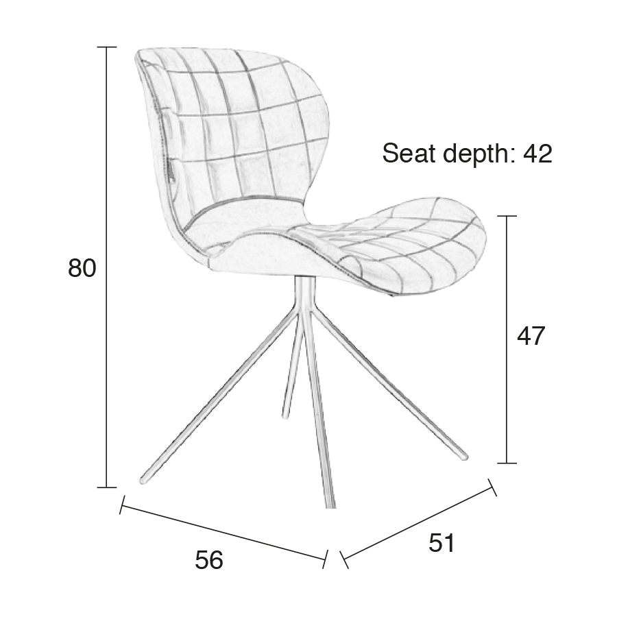 Стул OMG Velvet темно-розовый Zuiver 1100364 - Вид №10