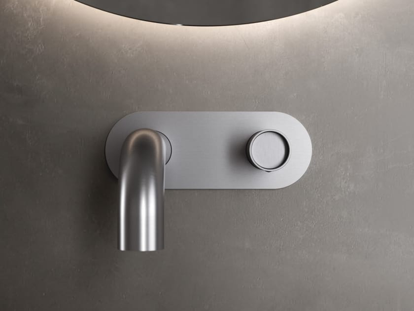 Смеситель для раковины из нержавеющей стали с пластиной Rubinetterie Treemme Watertube ARCH-00042828