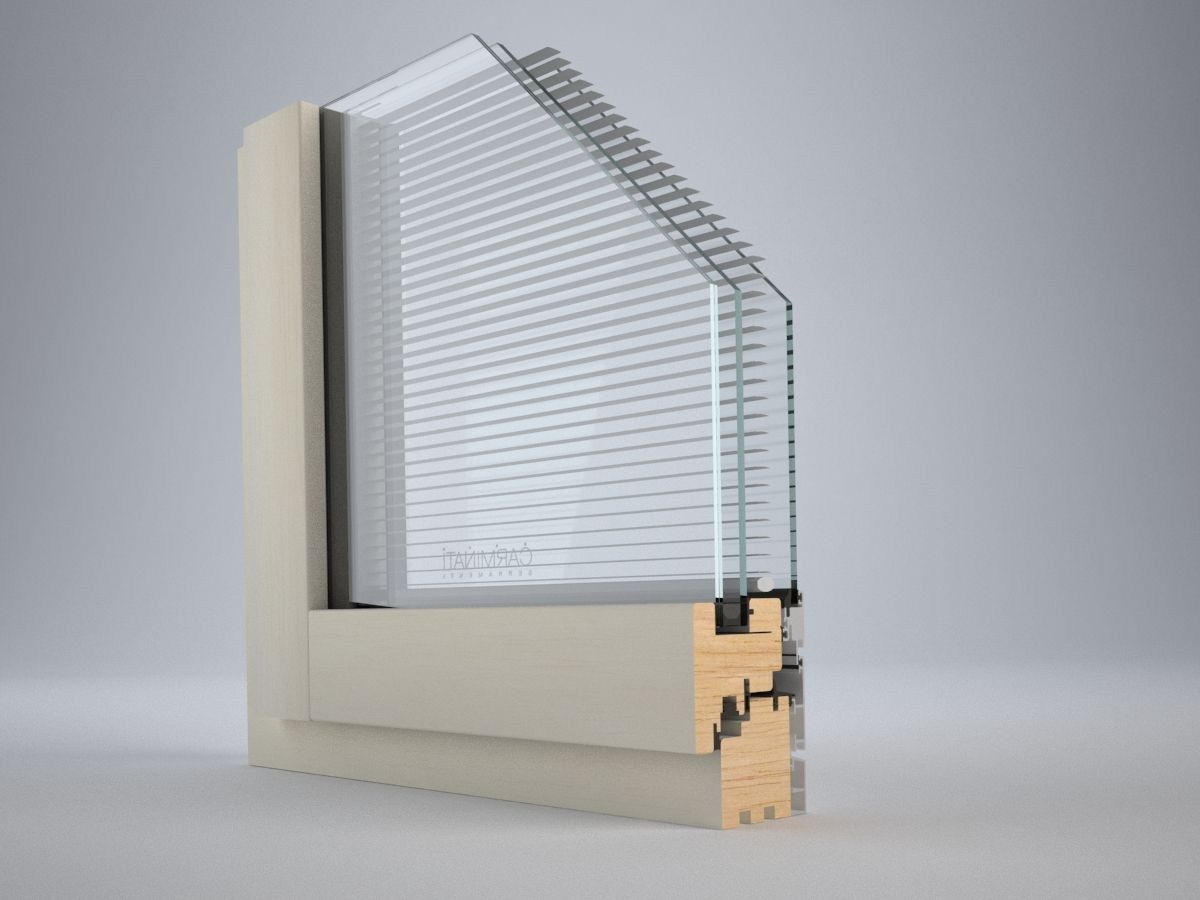 Алюминиевое и деревянное парящее окно Carminati Venice 90 ARCH-00122369 - Вид №3